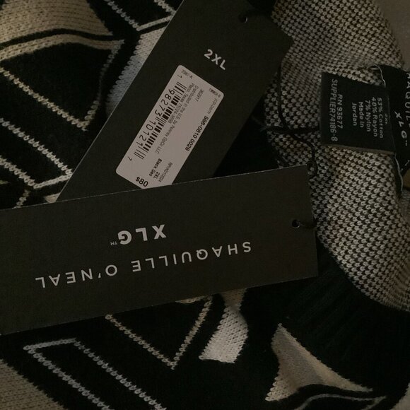 Shaquille O’Neal 2XL Geo Pattern Big And Tall Crew Neck Long Sleeve Pullover New - Picture 5 of 5